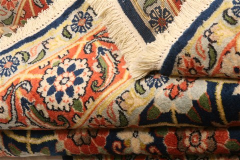 Varamin Orange Hand Knotted 49 X 66 Area Rug 100-22581 Image 6