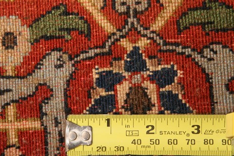 Varamin Orange Hand Knotted 49 X 66 Area Rug 100-22581 Image 8