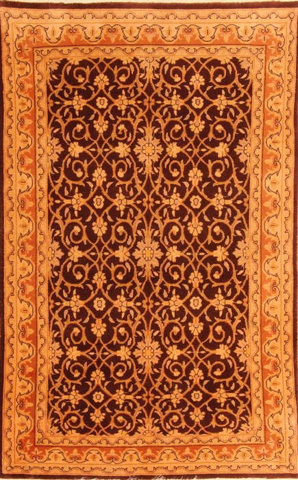 Pishavar Brown Hand Knotted 310 X 61 Area Rug 100-22591 Image 0
