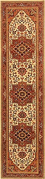 Indian Serapi Orange Runner 10 to 12 ft Wool Carpet 22594