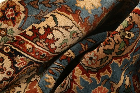 Tabriz Blue Hand Knotted 39 X 610  Area Rug 253-22596 Image 20