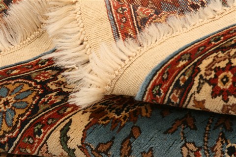 Tabriz Blue Hand Knotted 39 X 610  Area Rug 253-22596 Image 23