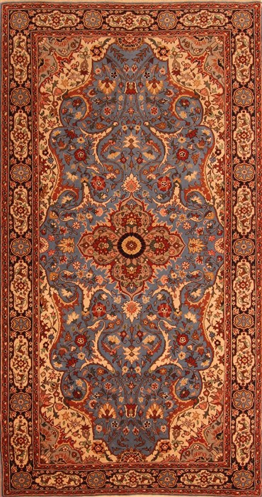 Tabriz Blue Hand Knotted 39 X 610  Area Rug 253-22596 Image 0