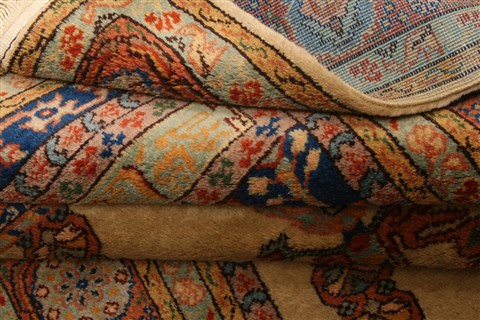 Tabriz Brown Hand Knotted 37 X 58 Area Rug 100-22603 Image 3