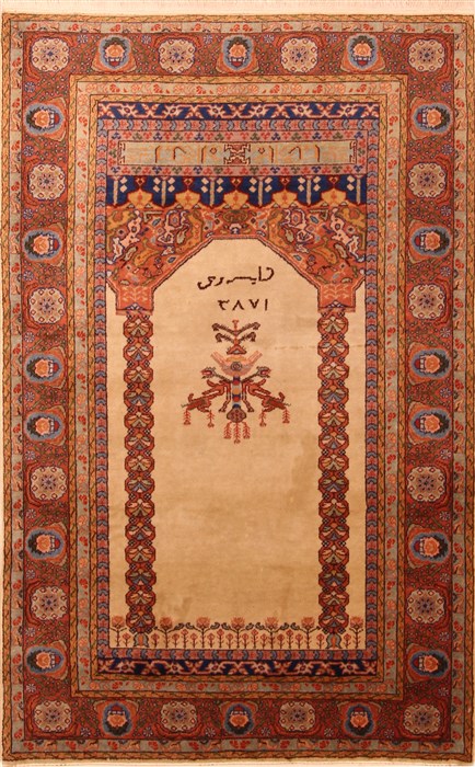 Tabriz Brown Hand Knotted 37 X 58 Area Rug 100-22603 Image 0