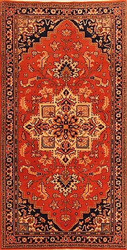 Romania Heriz Orange Rectangle 3x5 ft Wool Carpet 22604