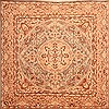 Kerman Brown Square Hand Knotted 68 X 69  Area Rug 100-22606 Thumb 0