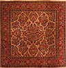 Sarouk Red Square Hand Knotted 64 X 64  Area Rug 100-22608 Thumb 0