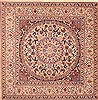 Nain White Square Hand Knotted 66 X 66  Area Rug 100-22613 Thumb 0