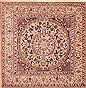 Nain White Square Hand Knotted 66 X 66 Area Rug 100-22613 Thumb 0
