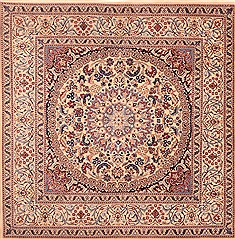 Nain White Square Hand Knotted 6'6" X 6'6"  Area Rug 100-22613