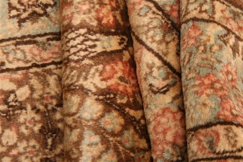 Kerman Brown Hand Knotted 411 X 710 Area Rug 100-22617 Image 1