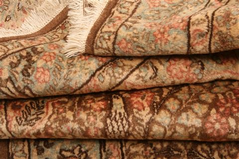 Kerman Brown Hand Knotted 411 X 710 Area Rug 100-22617 Image 3
