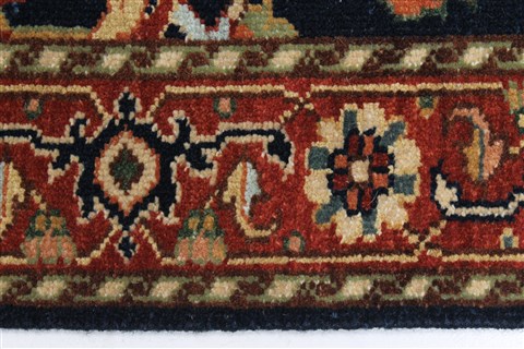 Serapi Blue Runner Hand Knotted 27 X 99 Area Rug 250-22619 Image 1