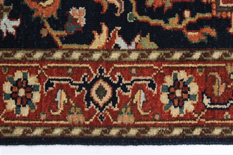 Serapi Blue Runner Hand Knotted 27 X 99 Area Rug 250-22619 Image 2
