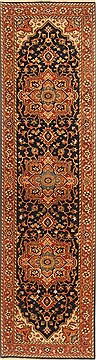 Serapi Blue Runner Hand Knotted 2'7" X 9'9"  Area Rug 250-22619