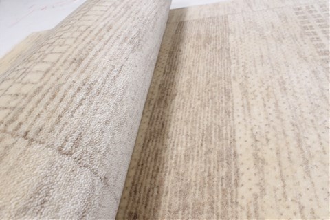 Modern Beige Runner Hand Knotted 26 X 910 Area Rug 250-22621 Image 12