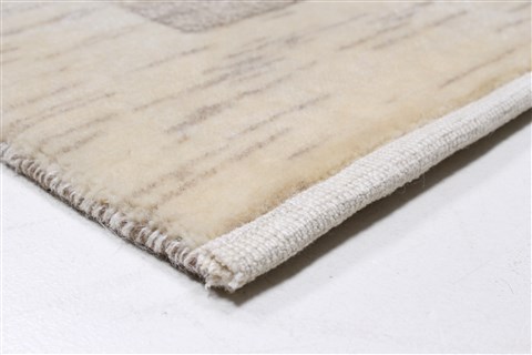 Modern Beige Runner Hand Knotted 26 X 910 Area Rug 250-22621 Image 8