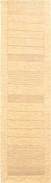 Modern Beige Runner Hand Knotted 2'6" X 9'10"  Area Rug 250-22621