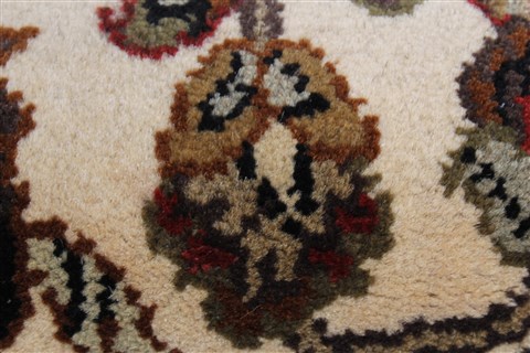 Agra Beige Runner Hand Knotted 27 X 102 Area Rug 250-22622 Image 11