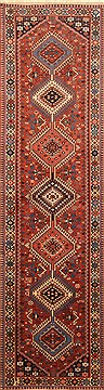 Indian Yalameh Red Runner 10 to 12 ft Wool Carpet 22630