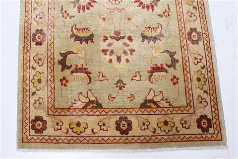 Chobi Green Runner Hand Knotted 29 X 105 Area Rug 250-22634 Image 6