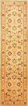 Pakistani Chobi Green Runner 10 to 12 ft Wool Carpet 22634