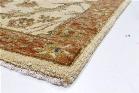 Chobi Beige Runner Hand Knotted 28 X 98 Area Rug 250-22638 Image 7