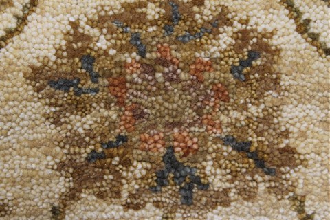 Chobi Beige Runner Hand Knotted 28 X 98 Area Rug 250-22638 Image 8