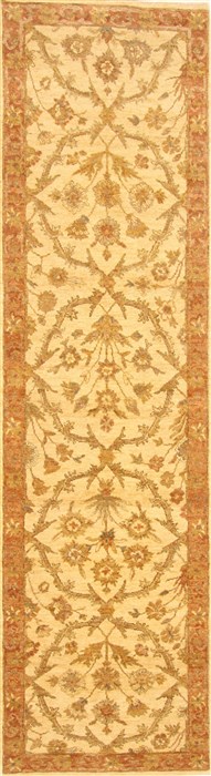 Chobi Beige Runner Hand Knotted 28 X 98 Area Rug 250-22638 Image 0