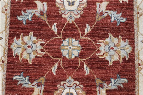 Ziegler Brown Runner Hand Knotted 26 X 103 Area Rug 250-22642 Image 10