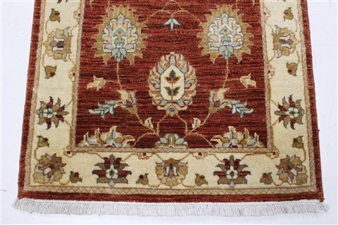 Ziegler Brown Runner Hand Knotted 26 X 103 Area Rug 250-22642 Image 11