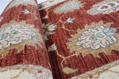 Ziegler Brown Runner Hand Knotted 26 X 103 Area Rug 250-22642 Image 4