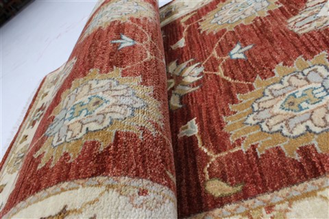 Ziegler Brown Runner Hand Knotted 26 X 103 Area Rug 250-22642 Image 5