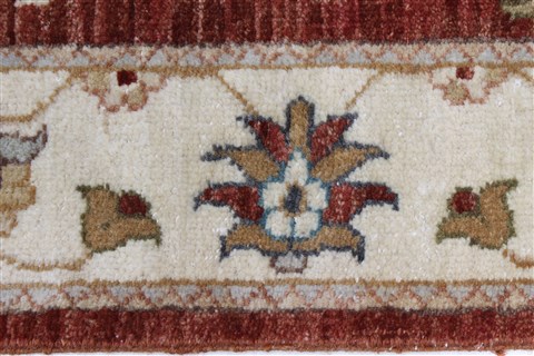 Ziegler Brown Runner Hand Knotted 26 X 103 Area Rug 250-22642 Image 9