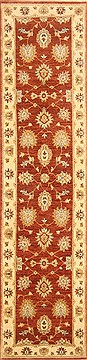Ziegler Brown Runner Hand Knotted 2'6" X 10'3"  Area Rug 250-22642