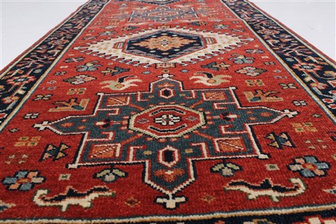 Karajeh Red Runner Hand Knotted 21 X 99 Area Rug 250-22651 Image 4