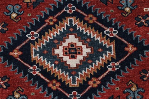 Karajeh Red Runner Hand Knotted 21 X 99 Area Rug 250-22651 Image 6