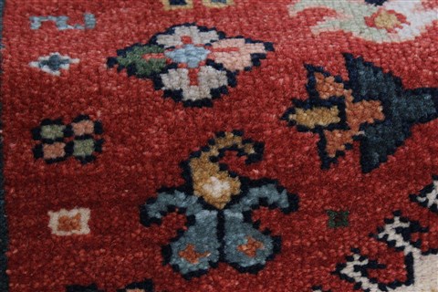 Karajeh Red Runner Hand Knotted 21 X 99 Area Rug 250-22651 Image 9