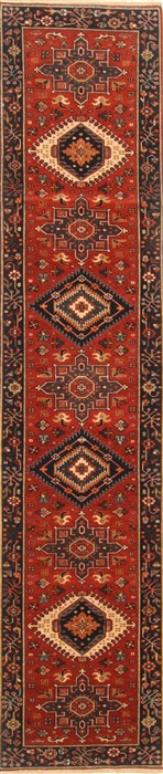 Karajeh Red Runner Hand Knotted 21 X 99 Area Rug 250-22651 Image 0