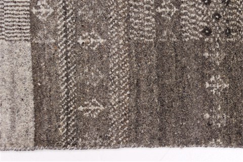 Modern Brown Runner Hand Knotted 26 X 911 Area Rug 250-22652 Image 2
