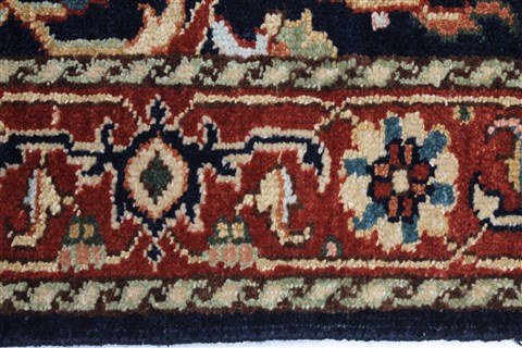 Serapi Blue Runner Hand Knotted 27 X 100 Area Rug 250-22656 Image 3