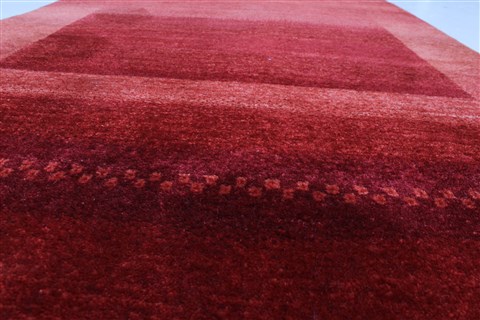 Gabbeh Red Runner Hand Knotted 28 X 101 Area Rug 250-22664 Image 1