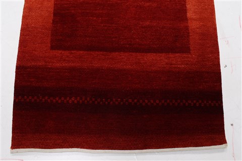 Gabbeh Red Runner Hand Knotted 28 X 101 Area Rug 250-22664 Image 4