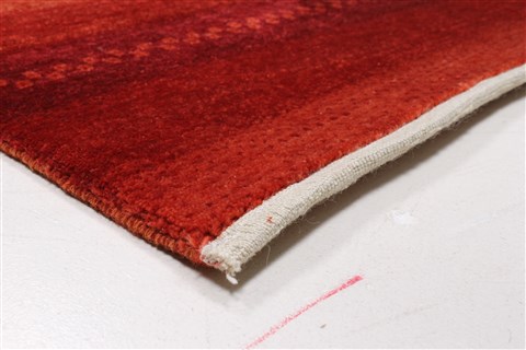 Gabbeh Red Runner Hand Knotted 28 X 101 Area Rug 250-22664 Image 5