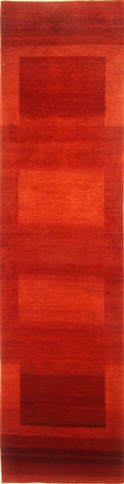 Gabbeh Red Runner Hand Knotted 28 X 101 Area Rug 250-22664 Image 0
