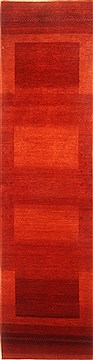 Indian Gabbeh Red Runner 10 to 12 ft Wool Carpet 22664