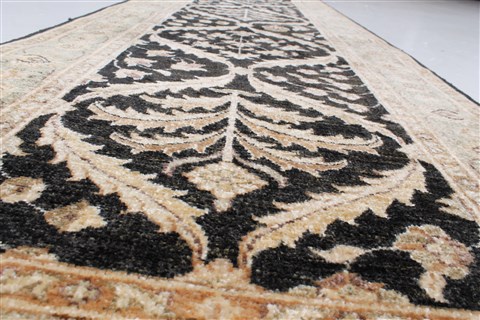 Chobi Black Runner Hand Knotted 29 X 104 Area Rug 250-22667 Image 4