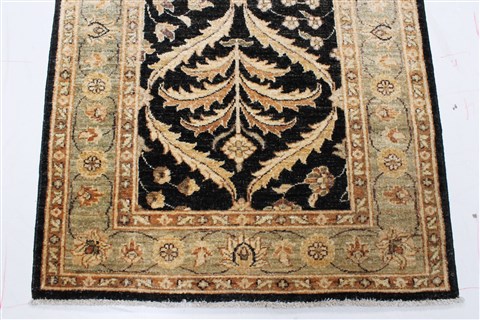 Chobi Black Runner Hand Knotted 29 X 104 Area Rug 250-22667 Image 7
