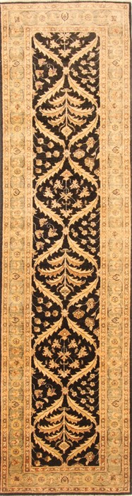 Chobi Black Runner Hand Knotted 29 X 104 Area Rug 250-22667 Image 0